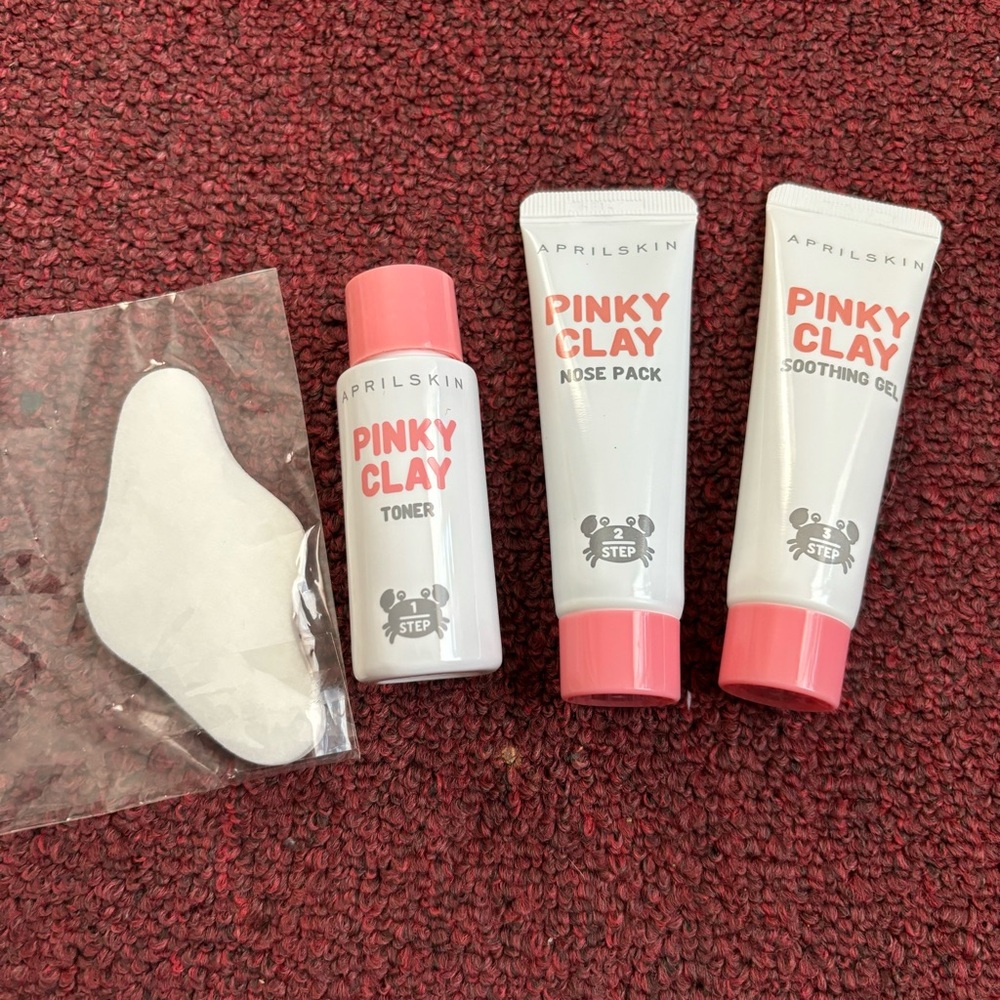 APRILSKIN pinky clay nose pack 3 step kit